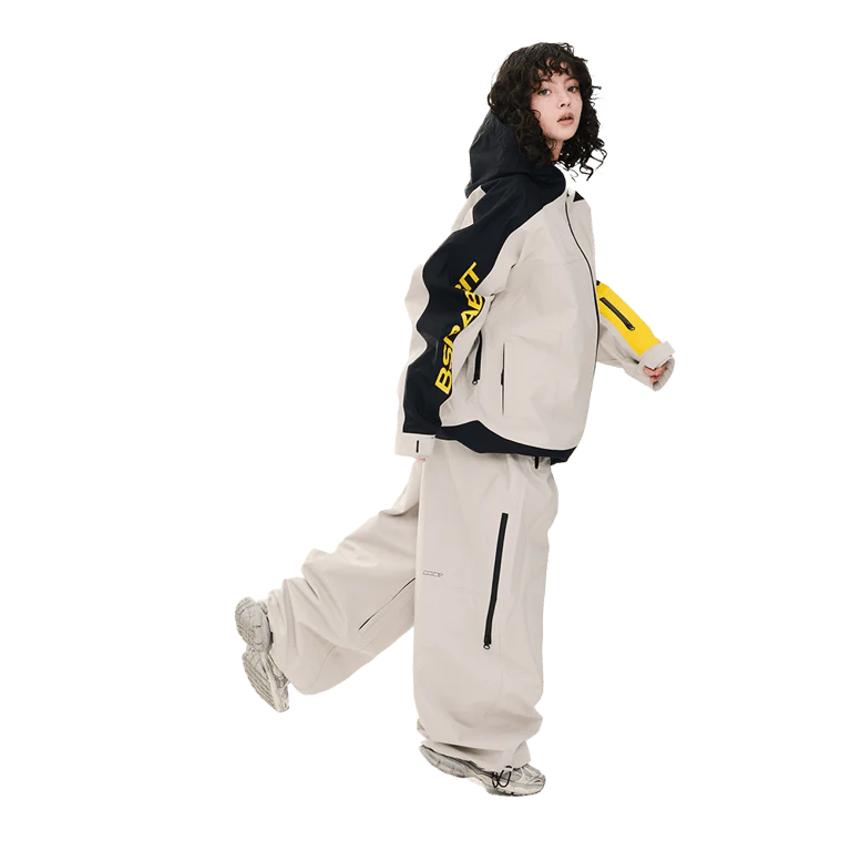 Asymmetric 3L Seam Sealing Hooded Shell Snowboard Jacket - Image 2