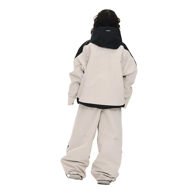 Asymmetric 3L Seam Sealing Hooded Shell Snowboard Jacket - Image 3