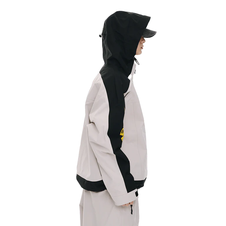Asymmetric 3L Seam Sealing Hooded Shell Snowboard Jacket - Image 5