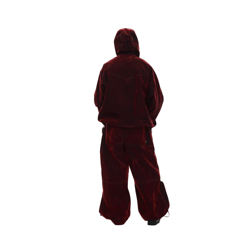 DSXBS Super Wide Pintuck Wax Real Denim Snowboard Pants - Image 5