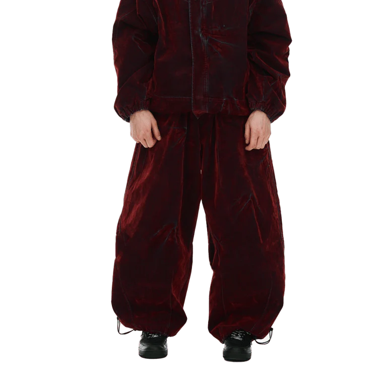 DSXBS Super Wide Pintuck Wax Real Denim Snowboard Pants - Image 6