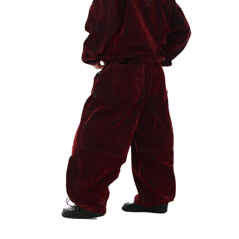 DSXBS Super Wide Pintuck Wax Real Denim Snowboard Pants - Image 8
