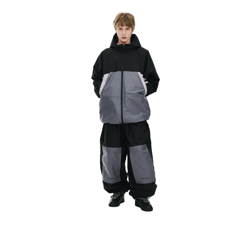 Dual Tone Super Wide Jogger Snowboard Pants