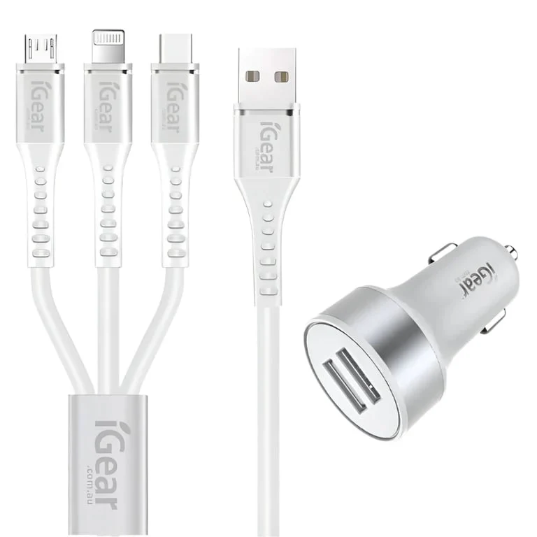 Dual USB Car Charger 3in1 - Image 3