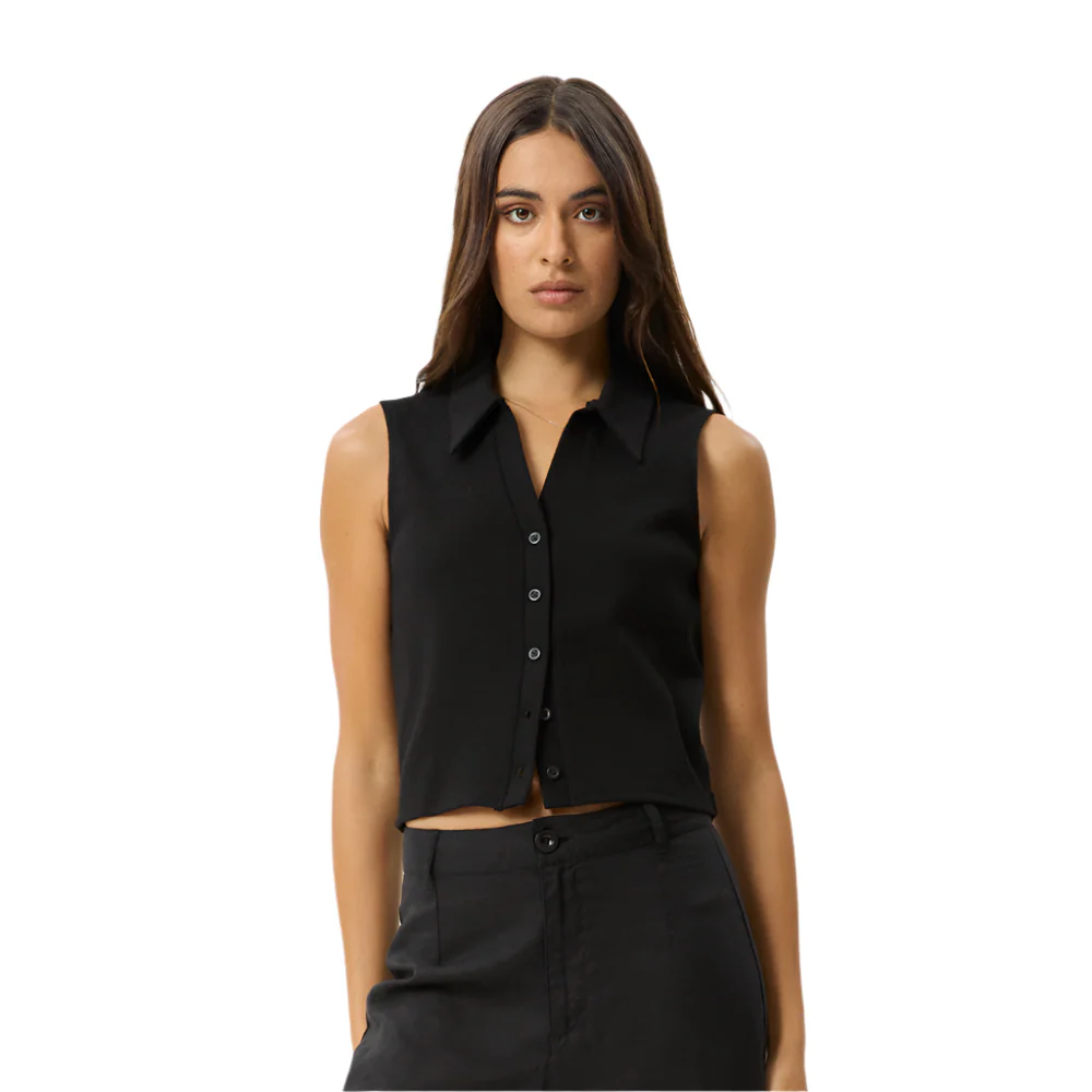 Eliza - Rib Sleeveless Shirt - Womens - Image 4