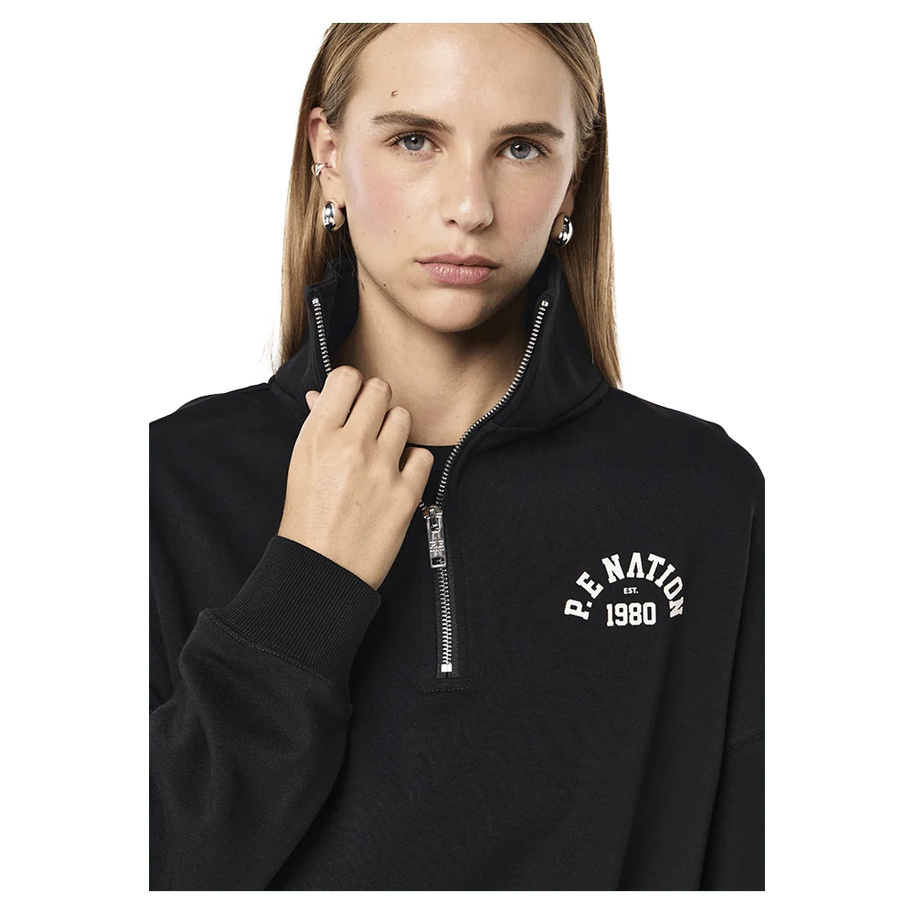 Established Oversized Quarter Zip Sweat - Womens - Image 3