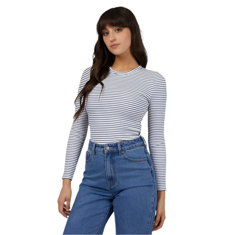 Eve Rib Stripe Long Sleeve - Womens - Image 4