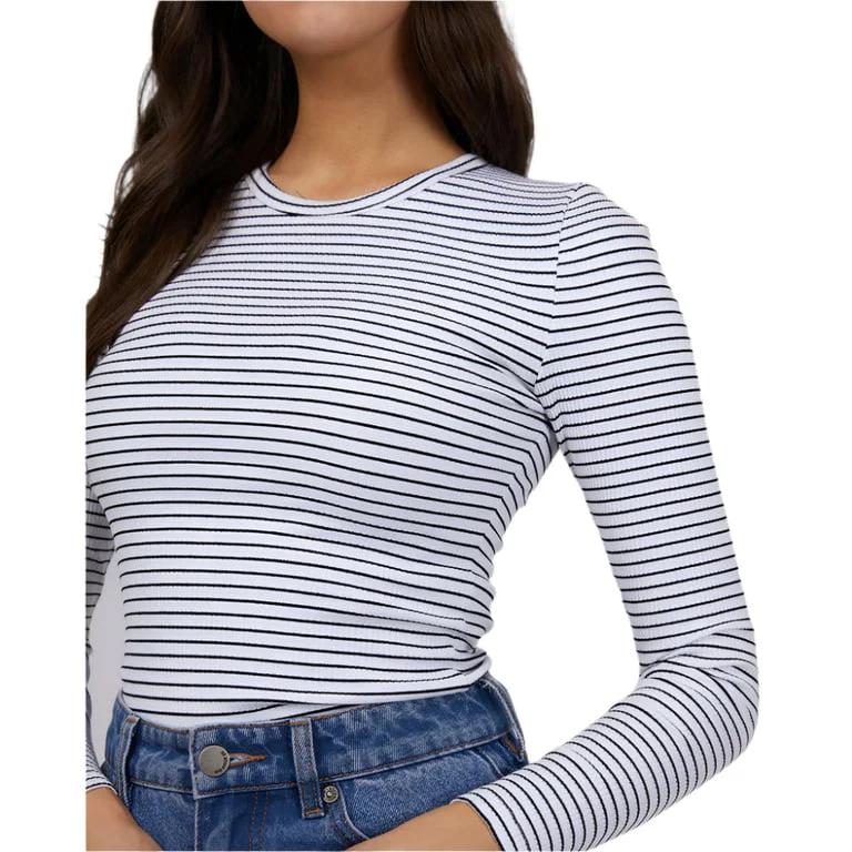 Eve Rib Stripe Long Sleeve - Womens - Image 5