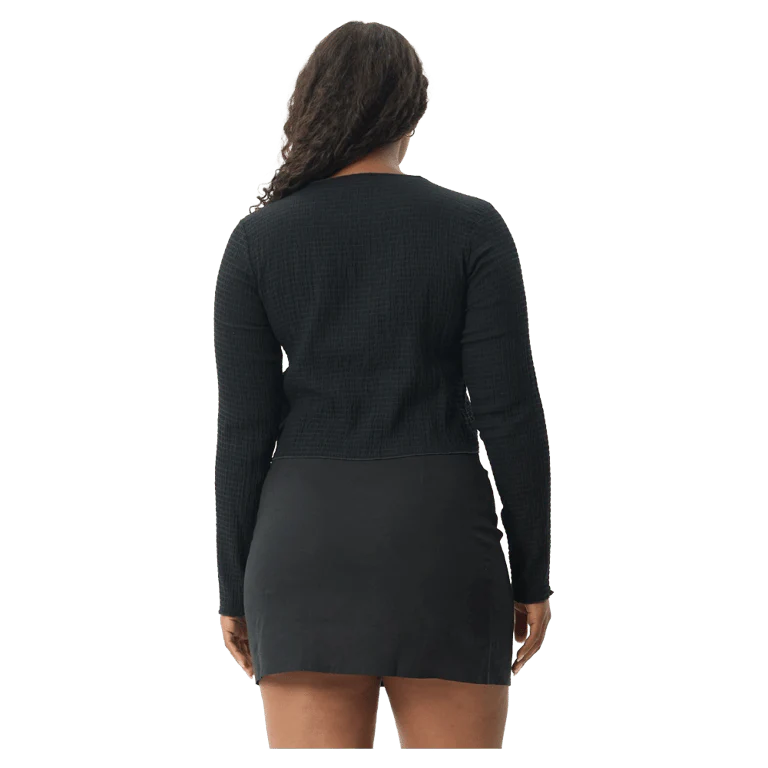 Focus Seersucker Long Sleeve Top - Womens - Image 4