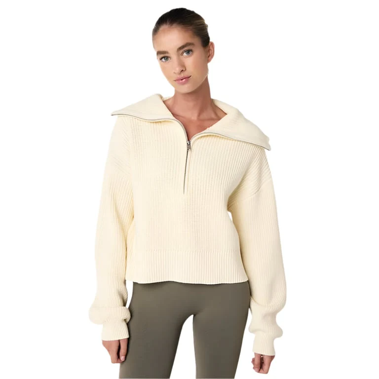 High Season Zip Neck Knit Jumper - Womens - Image 5