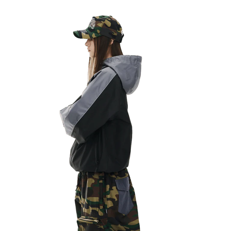 Light Weight Reflective Line Hooded Snowboard Jacket - Image 24
