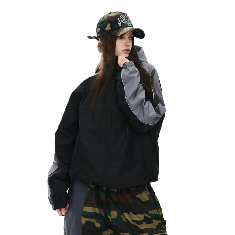 Light Weight Reflective Line Hooded Snowboard Jacket - Image 25