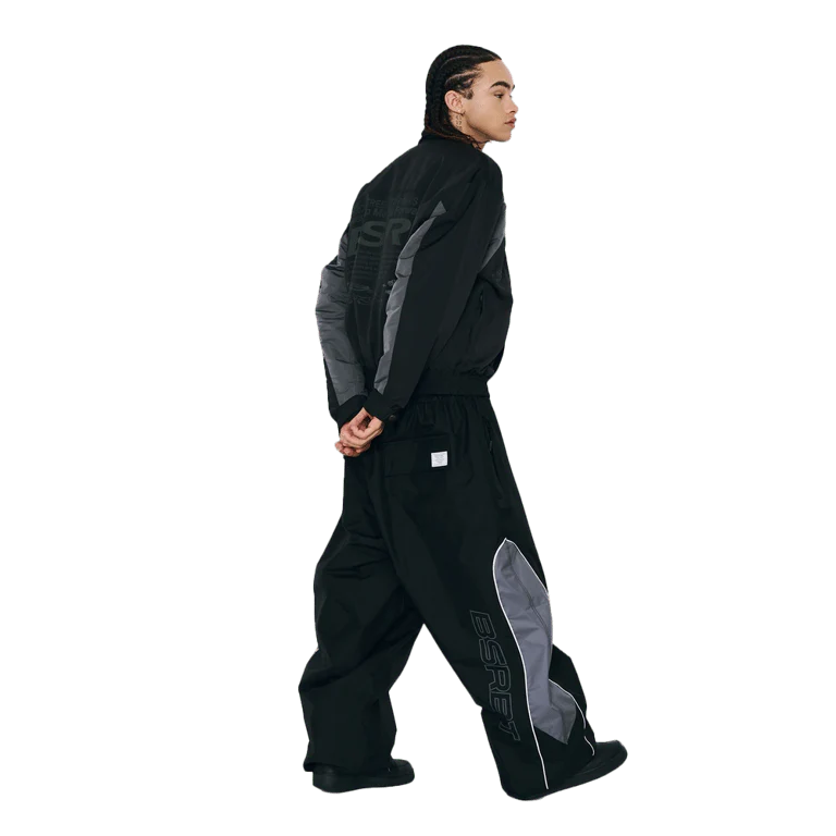 Light Weight Reflective Line Super Wide Jogger Snowboard Pants - Image 11