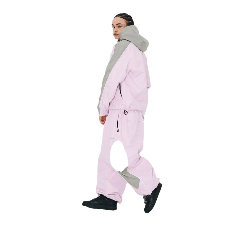 Light Weight Reflective Line Super Wide Jogger Snowboard Pants - Image 13