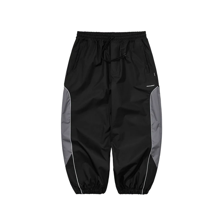 Light Weight Reflective Line Super Wide Jogger Snowboard Pants - Image 15