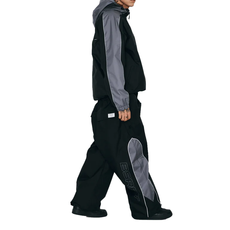 Light Weight Reflective Line Super Wide Jogger Snowboard Pants - Image 2