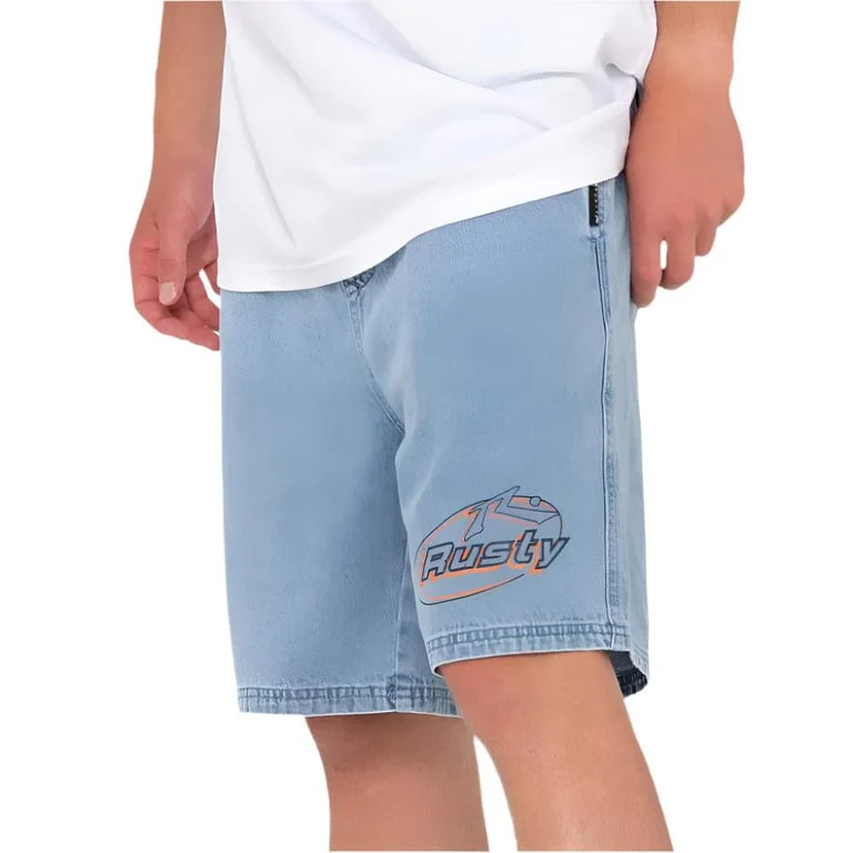 Manila Folder Denim Elastic Short - Kids - Image 2