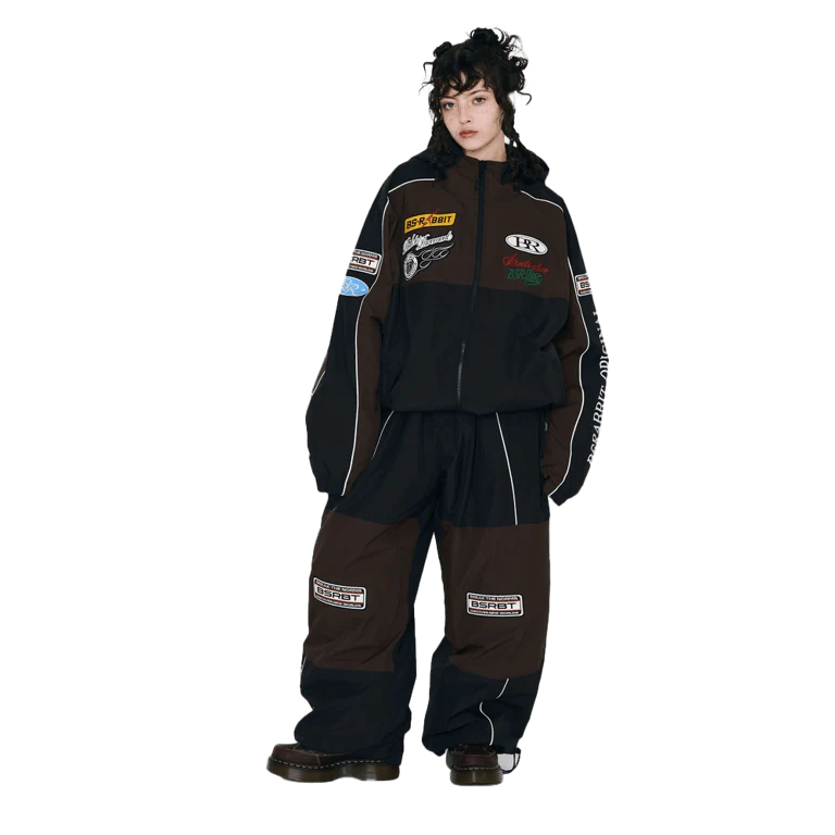 Patched Utility Hooded Snowboard Jacket