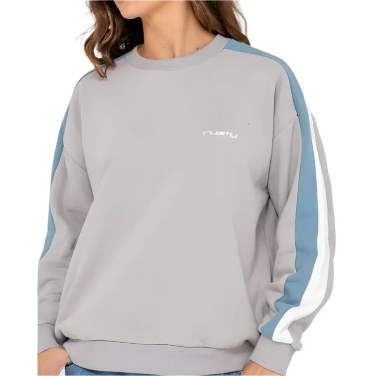 Racing Stripes 2.0 Oversized Crew Fleece - Womens - Image 4