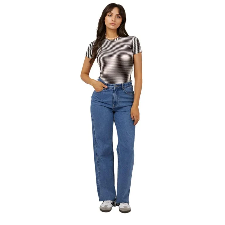 Eve Rib Stripe Tee - Womens