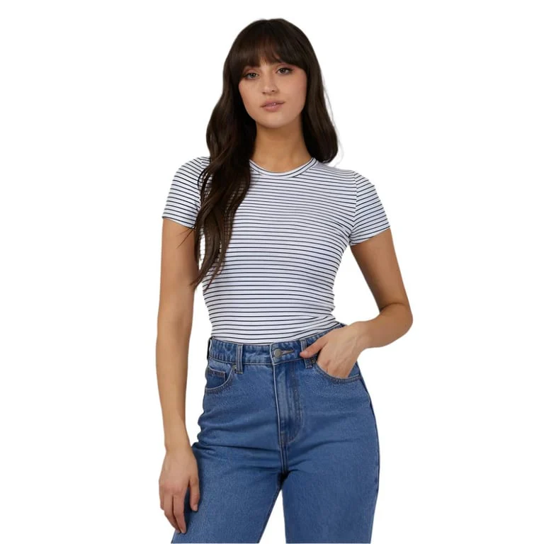 Eve Rib Stripe Tee - Womens - Image 3