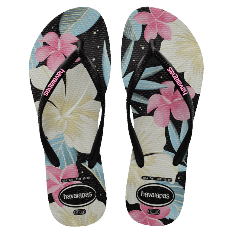 Slim Floral BR Thongs - Image 2