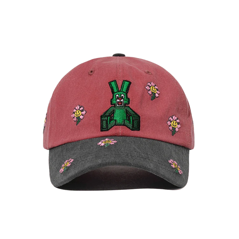 Square Block Rabbit Flower Cotton Cap - Image 7