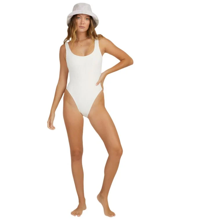 Terry Rib Square Tanker 1Pc Swimsuit - Womens - Image 5